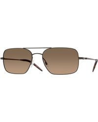 Oliver Peoples - Ov1373S Victory Ii 5289Gn Sunglasses Metal Squared Polarized - Lyst
