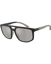 Emporio Armani - Ea4248U 50016G Sunglasses Injected Pilot Mirrored - Lyst