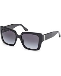 Guess - Gu00200 01B Sunglasses Injected Smoke Squared Normal - Lyst
