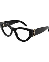 Saint Laurent - Sl M94 Opt 001 Optical Frames Acetate Transparent Cat Eye "Antiriflesso" - Lyst
