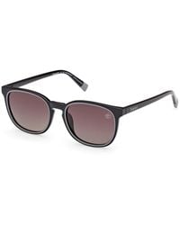 Timberland - Tb00046 01H Sunglasses Injected Round Polarized - Lyst