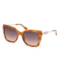 Guess - Gu00266 53F Sunglasses Injected Squared Normal - Lyst