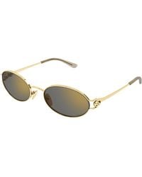 Gucci - Gg2233S 003 Sunglasses Metal Round Mirrored - Lyst