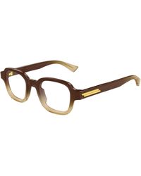 Bottega Veneta - Bv1462O 008 Optical Frames Acetate Transparent Squared - Lyst