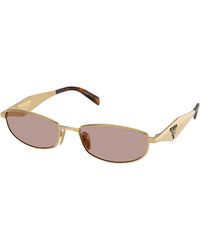 Prada - Pr D51S 5Ak20I Sunglasses Metal Round Normal - Lyst