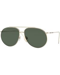 Burberry - Be3138 110971 Sunglasses Metal Pilot - Lyst