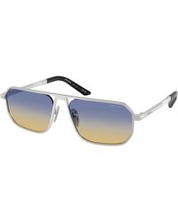 Prada - Pr A53S 27506Z Sunglasses Steel Pillow Normal - Lyst