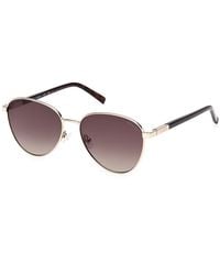 Guess - Gu3041 33F Sunglasses Metal Round Normal - Lyst