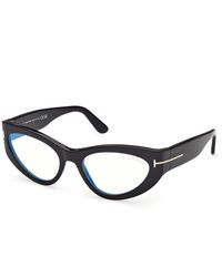 Tom Ford - Ft6134-B 001 Optical Frames Acetate Cat Eye Normal - Lyst