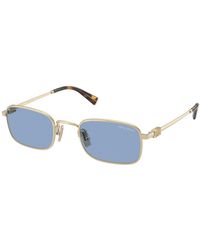 Miu Miu - Mu A53S Zvn60O Sunglasses Metal Squared Normal - Lyst