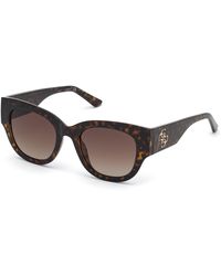 Guess - Gu7680 52F Sunglasses Injected Butterfly Normal Shaded - Lyst