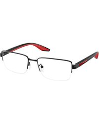 Prada Linea Rossa - Ps 51Sv 1Ab1O1 Optical Frames Metal Pillow Normal - Lyst