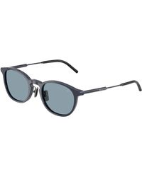 Moncler - Me6011D Barbb 302072 Sunglasses Acetate Light Round Normal - Lyst
