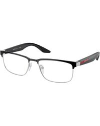 Prada Linea Rossa - Ps 51Pv 1Ab1O1 Optical Frames Metal Squared Normal - Lyst