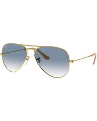 Ray-Ban - Aviator Gradient Sunglasses Frame Blue Lenses - Lyst