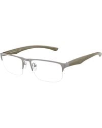 Emporio Armani - Ea1189 3003 Optical Frames Metal Transparent Squared Normal - Lyst