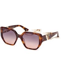 Guess - Gu7892 52B Sunglasses Acetate Smoke Geometric Normal Shaded - Lyst