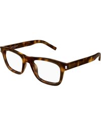 Saint Laurent - Sl 819 Opt 003 Optical Frames Acetate Transparent Squared - Lyst