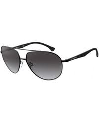 Emporio Armani - Ea2096 331611 Sunglasses Metal Pilot Nuanced - Lyst