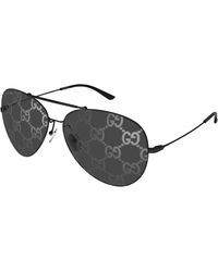 Gucci - Gg2172S 002 Sunglasses Metal Smoke Pilot - Lyst