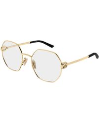 Gucci - Gg2048O 008 Optical Frames Metal Transparent Geometric - Lyst