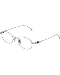 Moncler - Me1018Td 1004 Optical Frames Titanium Transparent Round Normal - Lyst