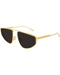Bottega Veneta - Bv1466S 001 Sunglasses Metal Pilot - Lyst