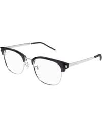 Saint Laurent - Sl 649/F 004 Optical Frames Acetate Transparent Squared - Lyst
