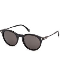 Tom Ford - Ft1410 Olivier-02 01A Sunglasses Acetate Smoke Round Normal - Lyst