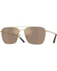 Oliver Peoples - Ov1362S R-15 50355A Sunglasses Metal Squared Normal - Lyst