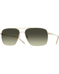 Oliver Peoples - Ov1150S Clifton 5035Bh Sunglasses Metal G15 Squared Normal - Lyst