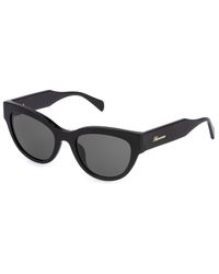 Blumarine - Sbm866 700 Sunglasses Acetate Smoke Butterfly Normal - Lyst