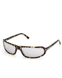 Tom Ford - Ft1400 Addison-02 55C Sunglasses Acetate Smoke Squared Normal - Lyst