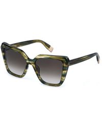 Furla - Sfu978V 01Gu Sunglasses Acetate Squared Normal Nuanced - Lyst