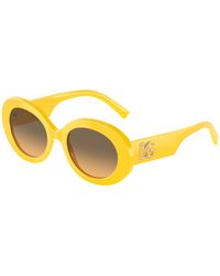 Dolce & Gabbana - Dg4448 333411 Sunglasses Acetate Round Normal Shaded - Lyst