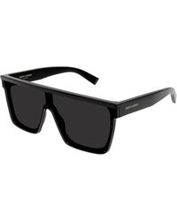 Saint Laurent - Sl 607 001 Sunglasses Acetate Squared Normal - Lyst