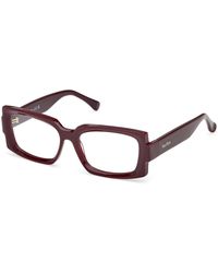 Max Mara - Mm5189 069 Optical Frames Acetate Squared Normal - Lyst
