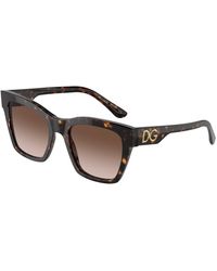 Dolce & Gabbana - Dg4384 502/13 Sunglasses Acetate Squared Normal Shaded - Lyst