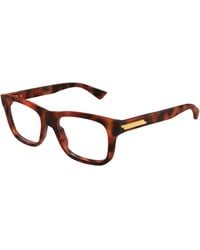 Bottega Veneta - Bv1412O 006 Optical Frames Acetate Transparent Squared - Lyst