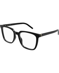 Saint Laurent - Sl M146 Opt 001 Optical Frames Acetate Transparent Squared - Lyst