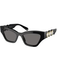 Swarovski - Sk6021 100181 Sunglasses Acetate Geometric Polarized - Lyst