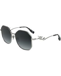KARL LAGERFELD - Kl358S 040 Sunglasses Metal Squared Normal - Lyst