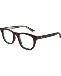 Montblanc - Mb0422O 008 Optical Frames Acetate Transparent Squared - Lyst
