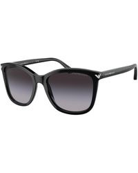 Emporio Armani - Ea4060 50178G Sunglasses Acetate Squared Normal Shaded - Lyst