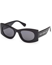 MAX&Co. - Mo0131 01A Sunglasses Injected Smoke Geometric Normal - Lyst