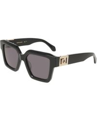 Ferragamo - Sf2084S 001 Sunglasses Acetate Squared Normal - Lyst