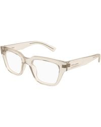 Saint Laurent - Sl 804 004 Optical Frames Acetate Transparent Squared - Lyst