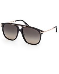 Tom Ford - Ft1306 Sam-02 01B Sunglasses Acetate Smoke Squared Normal - Lyst