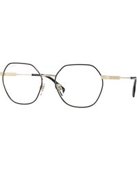Burberry - Be1350 Erin 1326 Optical Frames Metal Transparent Geometric Normal - Lyst