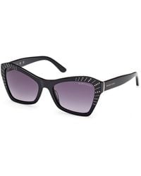Guess - Gm00020 01B Sunglasses Acetate Smoke Geometric Normal - Lyst